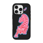 iPhone 16 Pro Impact Case tiger pink with blue