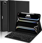aMZCaSE for iPad Pro 13 inch Keyboard Case (M4, 2024), Keyboard Case for iPad 13 Pro Magnetic Detachable Folio Slim Folio iPad Pro 13 Keyboard,Smart Sleep/Wake,Pencil Holder(Black)