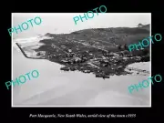 OLD POSTCARD SIZE PHOTO OF PORT MACQUARIE NSW AERIAL VIEW OF THE TOWN c1935