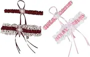WRITWAA Bridal Lace Wedding Garters Set of 2 Leg Garter Belts for Bride for Wedding Anniversary