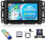 2G+64G Car Stereo for Chevrolet Silverado GMC Sierra Yukon 2007-2013, Rimoody Android GPS Navigation Head Unit Radio Replacement with CarPlay Android Auto Multimedia Video Player - with Backup Camera