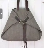 New Lovestitch Canvas & Leather Handle Purse Bag