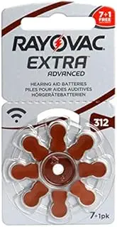 Rayovac Extra 312-80 Hearing Aid Batteries, 10 x 8 Batteries