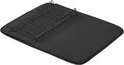 Amazon Basics Drying Rack and Mat - 41x46cm - Black, 2-Pack