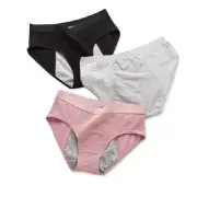 Womens Periods Briefs Knickers Nudies Panties Menstrual Hipsters Underwear 3pcs