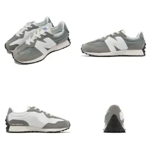 【NEW BALANCE】休閒鞋 327 Wide 寬楦 灰 白 中童 童鞋 麂皮 小朋友 NB 紐巴倫(PH327LAB-W)