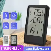 Digital Thermometer Hydrometer Humidity Display Clock LCD Indoor & Outdoor