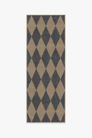75' x 215' | Machine Washable Runner Rug | Kid & Pet Friendly | Indoor Rug | Palazzo Soft Navy Re-Jute Rug | Ruggable