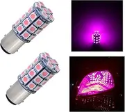 PA 2x 30 SMD 5050 LED 12V Reverse Light/Backup Light/Parking Light/Stop Light/Tail Light Bulbs Pink color (Bay15d 1157)