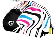 [WOSHJIUK] Working Hat 2 Pack Scrub Caps for Women,Watercolor Stripes Abstract Zebra,Tie Back Cap Adjustable Scrub Hat