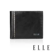 在飛比找森森購物網優惠-【ELLE HOMME】ELLE時尚真皮3卡上翻3窗格 皮夾