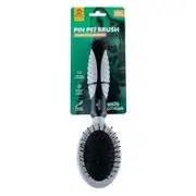 Pet Grooming Brush Pin Double Sided Grey Bristle - 21cm x 6cm