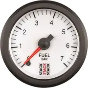 Stack ST3355 White 52mm M10 Male 0-7 Bar Professional Stepper Motor Fuel Pressure Gauge