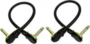 ERINGOGO 2pcs Flexible Electric Guitar Effect Connecting Cable Plated Connector Lightweight Audio Cord for Amplifiers and Keyboards Durable Signal Transmission