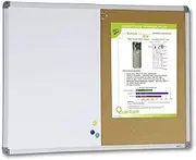 Visionchart Combination Whiteboard and Corkboard, 1200 x 900 mm Size
