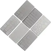6pcs Nail Print Template Gel Art Stencils Christmas Manicure Tool Christmas Stamp Templates Christmas Nail Art Stamping Adhesive Xmas Body Sticker Stamper Day Image Stainless Steel