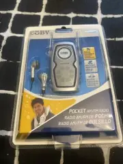COBY CX83 AM FM Pocket Radio With Mini Stereo Headphones NEW