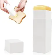 Rotary Type Butter Spreader, Corn Cob Butter Spreader, Butter Dispenser Butter Stick Holder, Spreads Butter Evenly On Pancakes, Waffles, Toast (White, Small)