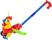 ERINGOGO Detachable Rooster Cart with Handle Cartoon Learning Walk for Educational Push Walker Smooth Surface Fun Engaging Early Learning Experience