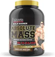 Max's Absolute Mass Weight Gainer Protein Powder, Chocolate Mud Cake, 2.72kg