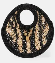 [Jacquemus] Jacquemus Spiaggia Small raffia shoulder bag One Size black