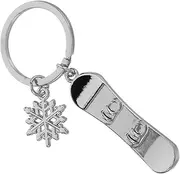 ibasenice Snowboard Keychain Snowflake Charm Pendant Realistic Snowboard Accessory for Sports Fans for Backpacks and Key Rings Snowboarding Enthusiasts