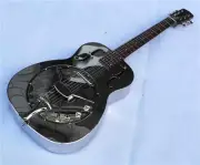 Jonathan Gloss Nickel Finish Electric Duolian Resonator Guitar