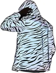 [LZLRUN] Reflective Light Jacket Men Women Mesh Style Noctilucent Zebra Jackets Waterproof