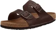 [Birkenstock] Women's Arizona SFB Sandals, Dark Brown Birko-Flor, 10-10.5 Women/8-8.5 Men