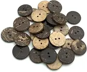 20mm Natural Eco-Friendly Coconut Shell Wood Button for Clothing 2Holes Children Scrapbook Decorative Sewing Accessories