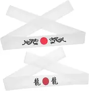 [BIUDECO] Cotton Japanese Style Headband Comfortable Karate Sports Headband Wide Head Band for Men Chef Sushi Headwear