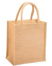 Jute Lunch Bag for Men, Women, Girls - Travel Handbag With Zip Set of 3