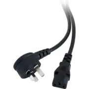 DOSS 1m IEC C13 Power Lead with 3 pin right angle AU plug to socket Black