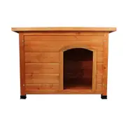 Little Buddies Wooden Flat Roof Dog Kennel - Small