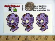 3 - Zombie Heads 2" Hard Hat Toolbox Helmet Sticker H 181