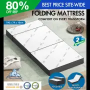 STARRY EUCALYPT Foldable Mattress Folding Foam Mattresses Bamboo Portable Single