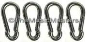 NEW (4) Stainless Steel 3 1/8" Spring Hook Boat Marine Rope Dock Line Chain Link