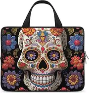 Laptop Case Sleeve Shockproof Computer Carrying Bag Sugar Skulls Laptop Bag Tote Lightweight Notebook Case Cover Traveling Briefcase Handle Bags for Travel Business 17inch