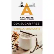 Avalanche Sugar Free Coffee VANILLA CHAI LATTE - 10 Sachets NEW PACK BOXED