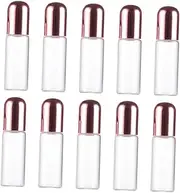 GANAZONO 10Pcs Glass Roller Bottles with Lid Empty Refillable Perfume and Essential Oil Bottles Portable Travel Containers for Oils and Fragrances