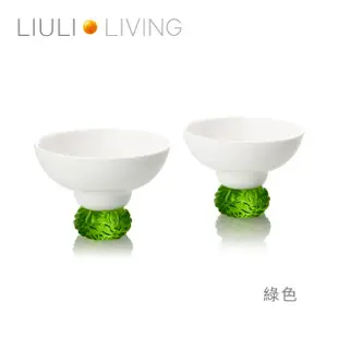 【琉璃工房LIULI LIVING】珍喜四季-秋澹菊 菊花對杯(適合收藏 新居喬遷 生日 節日贈禮)