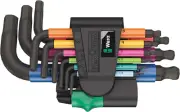 5133164001 950/9 Hex-Plus Multicolour 2 L-Key Set, Metric, Blacklaser, 9 Pieces