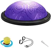 46Cm Women Thickened Explosion Proof Yoga Wave Speed Ball Antiskid Balance Ball Home Gym Training Pilates Rope Fitness Equipment,Purple