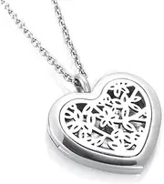 BIAIHQIE Heart Diffuser Essential Oil Perfume Pendant Necklace Pads As Gift