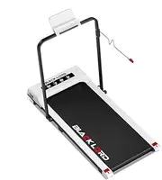 BLACK LORD Folding Walking Pad Treadmill with Handle and Display, Under Desk Running Machine with 2.3HP Motor, Speaker and Wireless Control, FW40-H Series, White