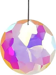 3 Inch Crystal Suncatcher, Rainbow Maker Crystals for Hanging Crystal Prisms Suncatcher, Crystal Hanging Wind Chime Prism Crystal Drop Prism Feng Shui Lamp