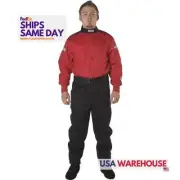 G-Force GFR4125MEDRD Red M Fire Retardant Fabric Driving Suit SFI 3.2A/1