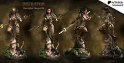 Machiko Noguchi - Predator Statue 3D Print Unpainted/Unassembled