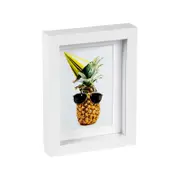 Nicola Spring 5" x 7" White 3D Box Photo Frame - 4" x 6" Mount
