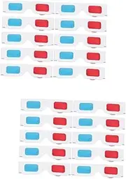 OSALADI 20 Pcs 3d Game Glasses Red Blue Anaglyph Red Glasses Stereoscopic Glasses +watchbands Cinema Glasses Kids Glasses Eye Glasses 3d Eyeglass Television Glasses Paper Child